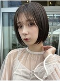#切りっぱなしボブ #前下りボブ #顔周りレイヤー #小顔カット
