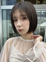 アミー 駒澤(Ammy komazawa)&nbsp;#切りっぱなしボブ #前下りボブ #透明感カラー #白髪染め