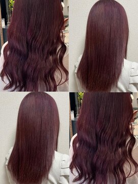 エイバヘア 新大久保(AVAHAIR) チェリーレッドカラー