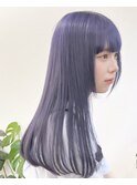 ブルーラベンダーダブルカラー/ケアブリーチ/ハイトーン