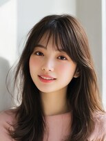 サロンドアイ(salon de i)&nbsp;シースルーバングミディ × ツヤブラウン