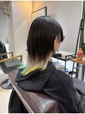 インナーカラー/エンドカラー/イエロー/グリーン