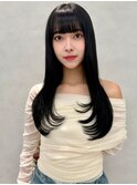 イメチェン/似合わせカット/フルバング／レッドブラウン/中野