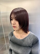 ゴウトゥデイシェアサロン 町田店(GO TODAY SHAiRE SALON)&nbsp;ブリーチなしボルドー/ボブウルフカット【町田】