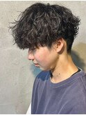 MEN’S HAIR/シャドウパーマ/刈り上げセンターパート/群馬高崎