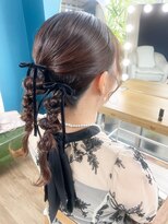 美容堂 人気ヘアアレンジあみおろし