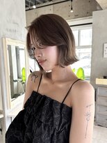 hyon myon/RISEbyREVO 綾瀬店【ヒョンミョン】&nbsp;くびれボブ/ミントベージュ/レイヤーカット［綾瀬/韓国ヘア］