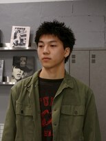 ディスデイバイネルケ 立川(Thisday by nelke)&nbsp;スパイキーマッシュウルフ黒髪ツーブロックメンズ立川