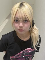 アイトーキョーエス 渋谷(AI TOKYO S)&nbsp;ミディアムレイヤー/サイドポニーテール/ブリーチ/小顔ヘア