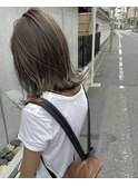 大人可愛い抜け感ハイライトグレージュアッシュ20代30代40代
