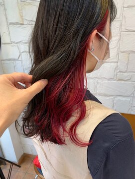 ニコア 千葉(nicoa) 艶ボルドー/ヴァイオレットピンク/インナーカラー[千葉/千葉駅]