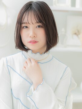 モッズヘア 越谷(mod's hair) バレイヤージュ前下がり小顔切りっぱなしボブa越谷20代30代40代