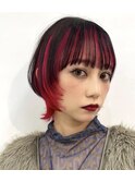 マッシュウルフ/インナーカラー/フェイスフレーミング/韓国