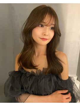 ラル 立川(lar) レイヤーカット×ヘーゼルベージュ_大人ガーリー