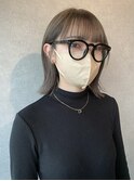 【 切りっぱなしボブ × オリーブグレージュ 】浅野美紀