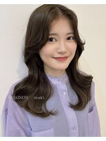 シェノン 西梅田(CHAINON)&nbsp;レイヤーカット/ウェットヘア/デザインカラー/オリーブベージュ