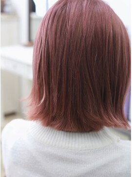 シャルティア(SHALLTIA) ピンクボブ【山口県ヘアカラー】【山口ダブルカラー】