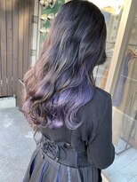 ミニム ヘアー(minim hair)&nbsp;【minim×日比】インナーカラー　ブルーパープル