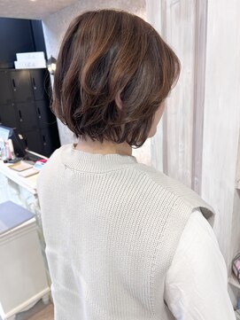 キャアリー(Caary) 福山Caaryタッセルボブニュアンスボブパーマ暖色カラー20代30代