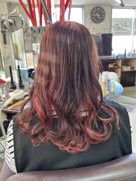 エルズ ヘアー L's hair 大人気の暖色系インナーカラー