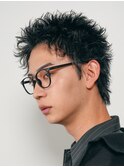 天神スパイキーショートツイストスパイラルパーマビジネスヘア