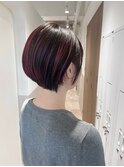 ショートボブ/デザインカラー/レッドカラー/髪質改善/本山/東山