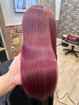 【髪質改善カラー】チェリーレッド