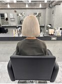 肩上ボブ大人可愛いボブひし形ボブアッシュベージュ３０代４０代