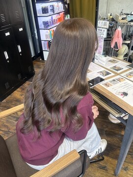 ガルボ ヘアー(garbo hair) オトナ女子 10代20代 オリーブグレージュ 艶カラー ブリーチなし