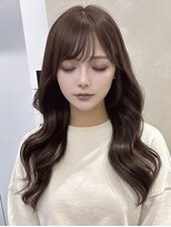 アトラスサロン 札幌大通り(Atras.salon)&nbsp;艶めきモカブラウンの髪質改善ゆる巻きロング