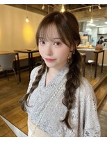 全席個室美容室 Zina津田沼 髪質改善/縮毛矯正【ジーナ】&nbsp;髪質改善　グレーベージュ斜め前髪　美髪【Zina 津田沼】