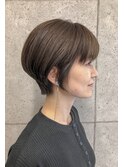 美フォルムなシンプルショートボブスタイル☆