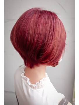 リー 甲子園(Lee) ショートスタイル×チェリーレッドカラー