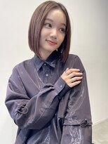 レトン 銀座(leton)&nbsp;ペールベージュ/外ハネボブ/大人かわいい/セクションカラー[銀座