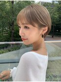 髪質改善＊斜め前髪パーマ丸みショート＊美髪【Zina 新宿】