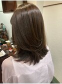 トリートメントカラーブラウン大人女性人気スタイルサラツヤ髪