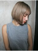 ミルクティーベージュ×ボブ