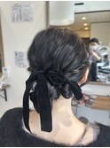 シニヨン パーティーヘアセット