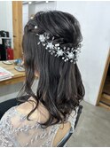 ハーフアップヘアセット