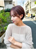 丸みショート/アッシュベージュ/髪質改善[池袋駅]