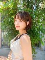 アンバー 池袋(amber)&nbsp;切りっぱなしボブ/美髪/ピンクブラウン[池袋駅]