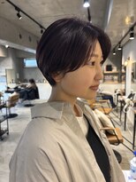 ラボヌールヘアーパルフェ 大宮西口店(La Bonheur hair parfait) ハンサムショート× ピンクブラウン　【松梨】