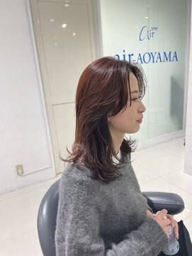 エアー 青山(AIR) ピンクブラウン/外ハネ