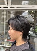 メンズウルフカット