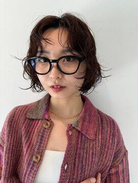 セーヌアワー(CEINE OUR) アプリコットオレンジマロンベージュショートボブウルフレイヤー