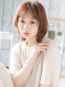 エイトサロン 八潮(8salon) 八潮/髪質改善/ミルクティーピンク×大人可愛いボブウルフk