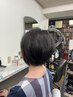 【好評】デザインカラーor白髪染め＋カット+トリートメント　ショート9790円