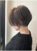 グラボブ/ショートボブ/アッシュグレー/30代髪型