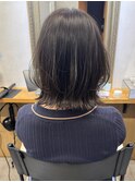 顔まわりウルフレイヤーミディアム大人可愛い20代30代表参道