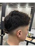 メンズショート×フェードカット